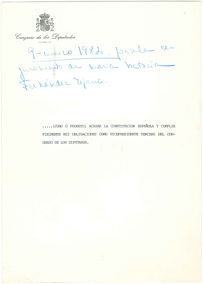 1982 - Juramento de la Constitución